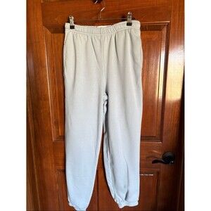 refuge Pale Blue Elastic Waist Fleece Joggers- Women's Small